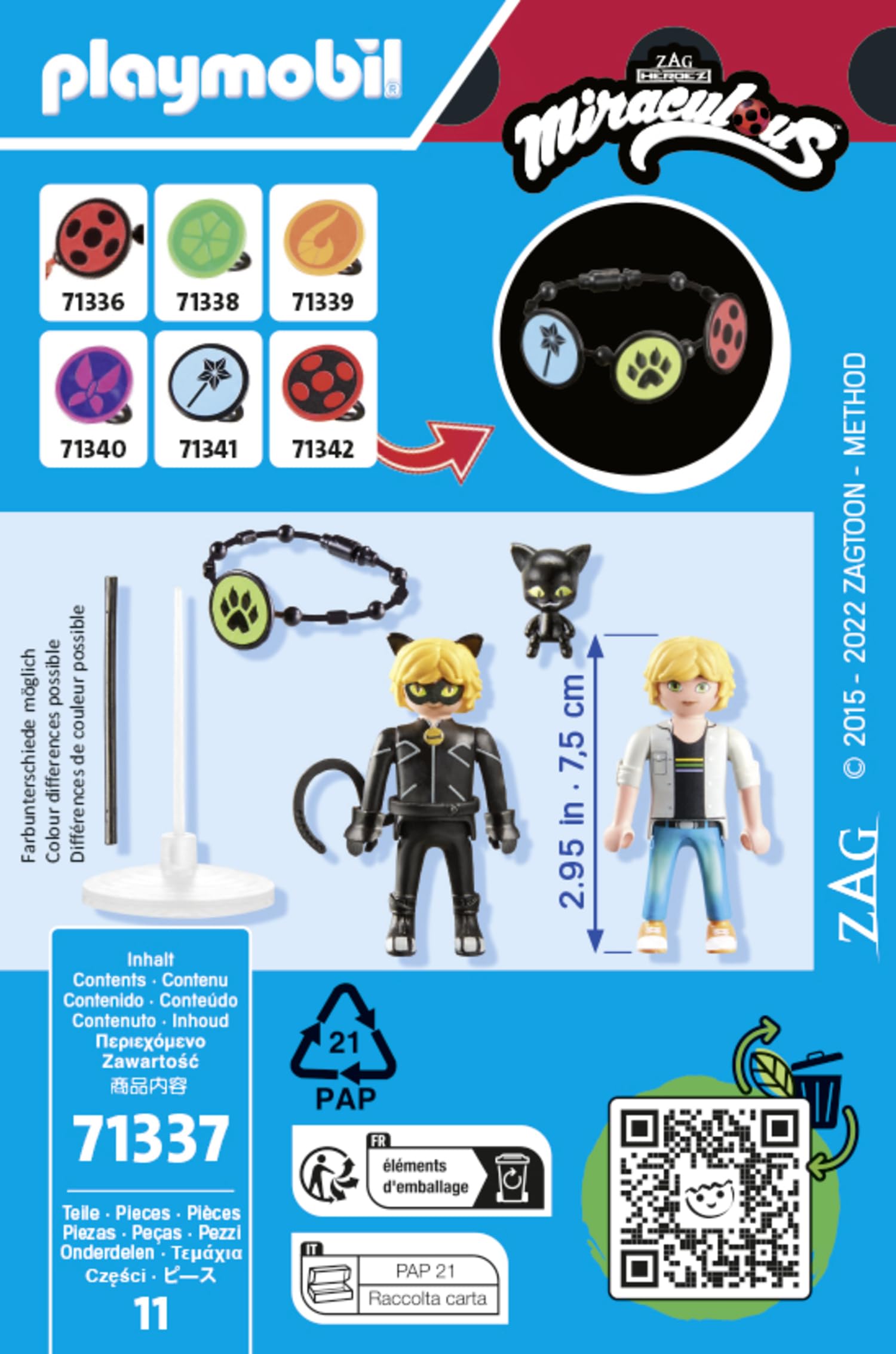 Figurine Adrien & Chat Noir Playmobil Miraculous - Articulée 7 cm – Image 6