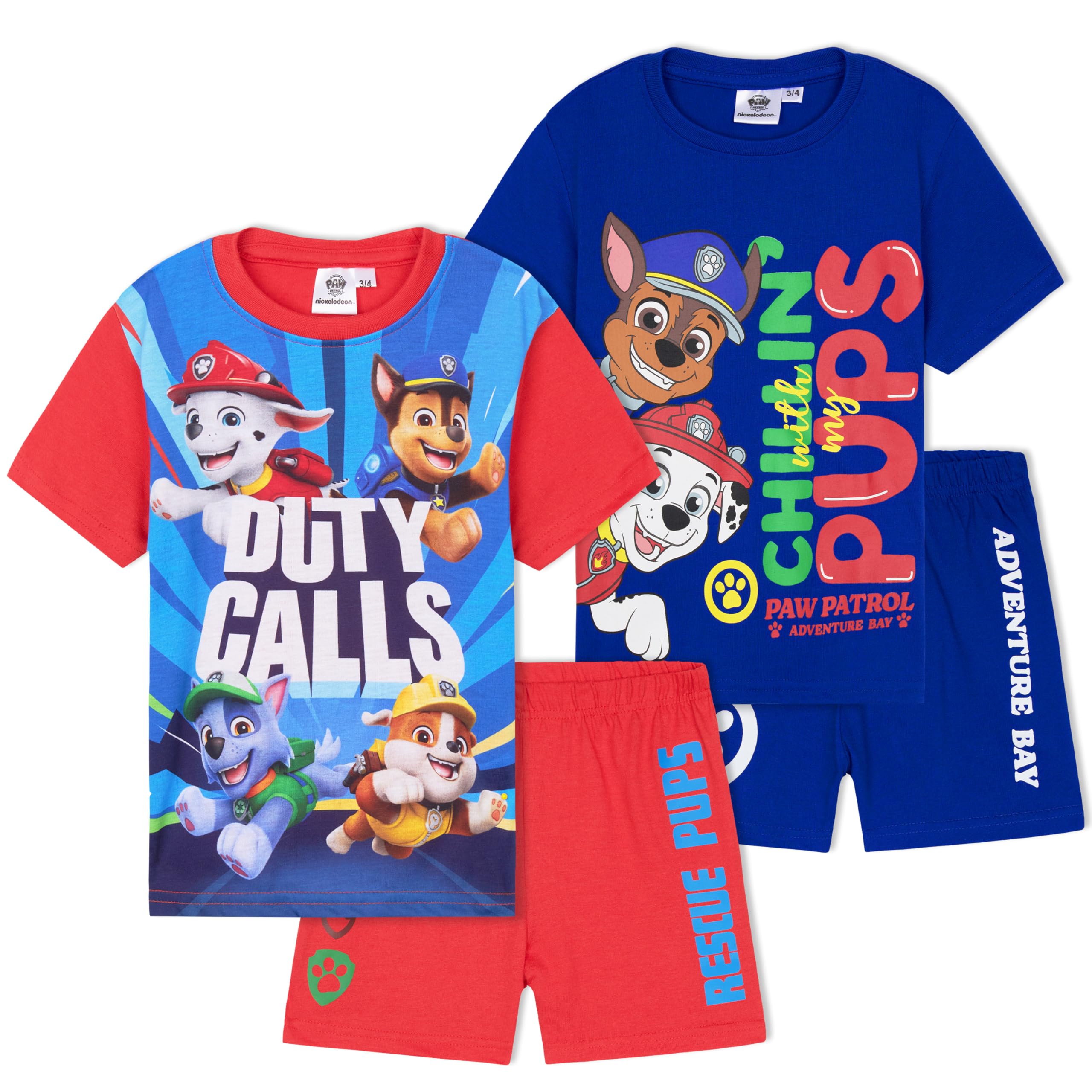Pyjama Pat'Patrouille Enfant Garçon - Ensemble T-Shirt Short Été