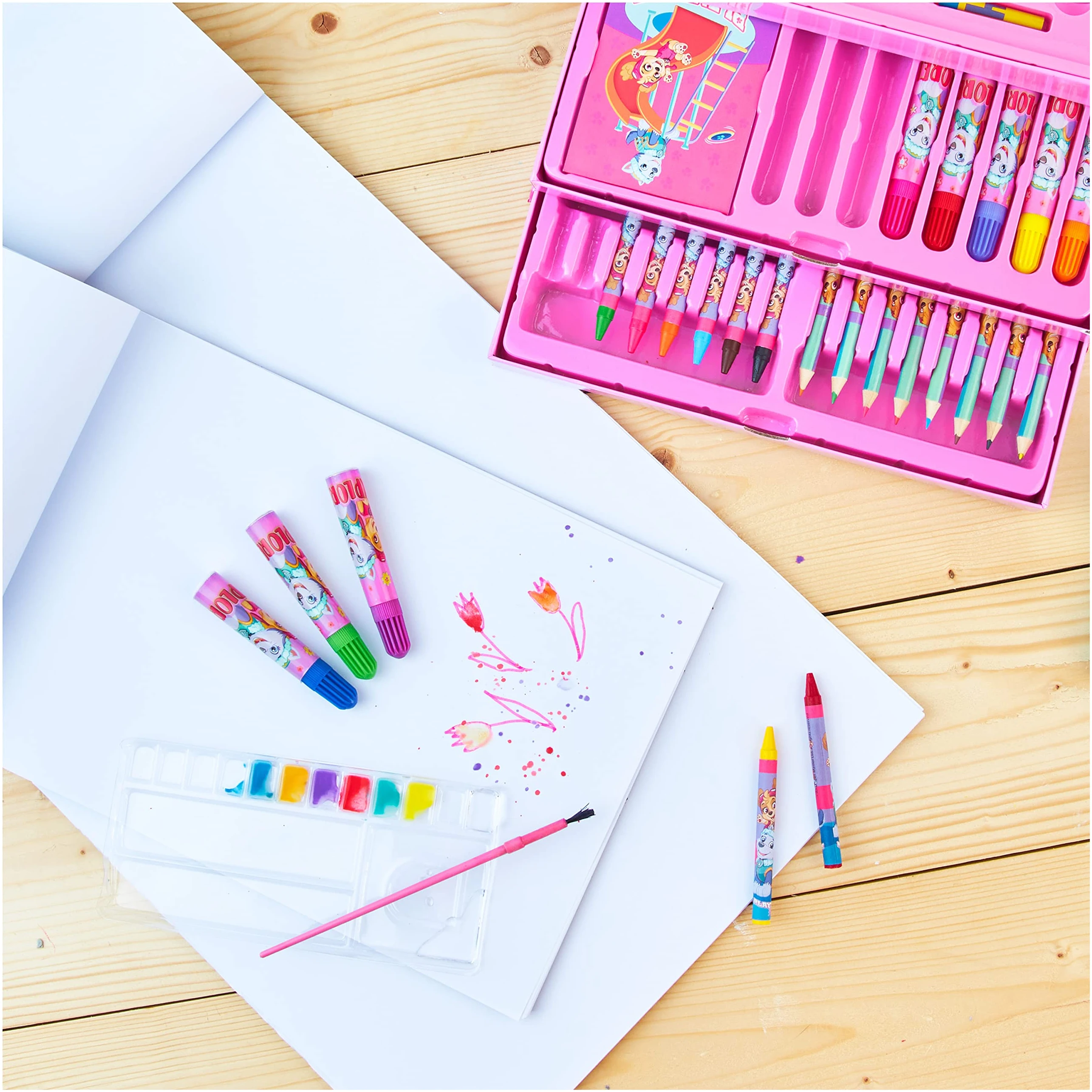 Coffret Coloriage Pat'Patrouille Rose - Peinture et Crayons – Image 3
