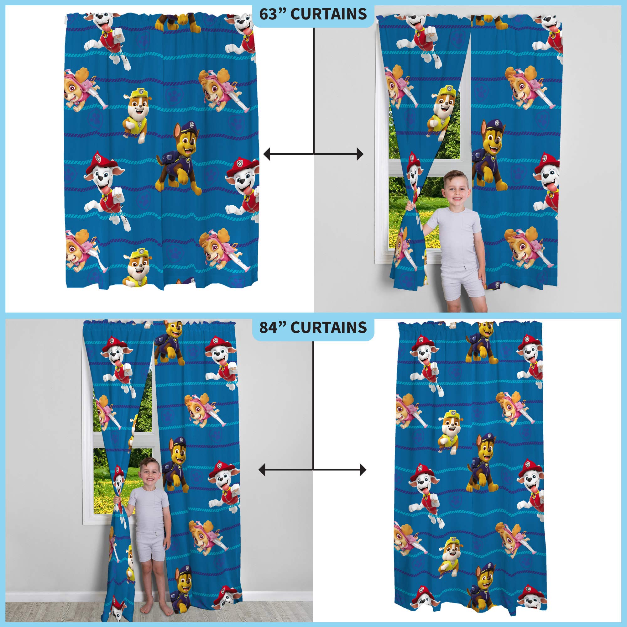 Rideaux Paw Patrol pour Chambre d'Enfant 208x213 cm – Image 5