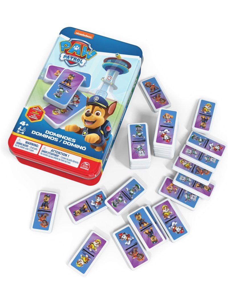 Jeu de Dominos Pat'Patrouille - Boîte Métal 28 Pièces