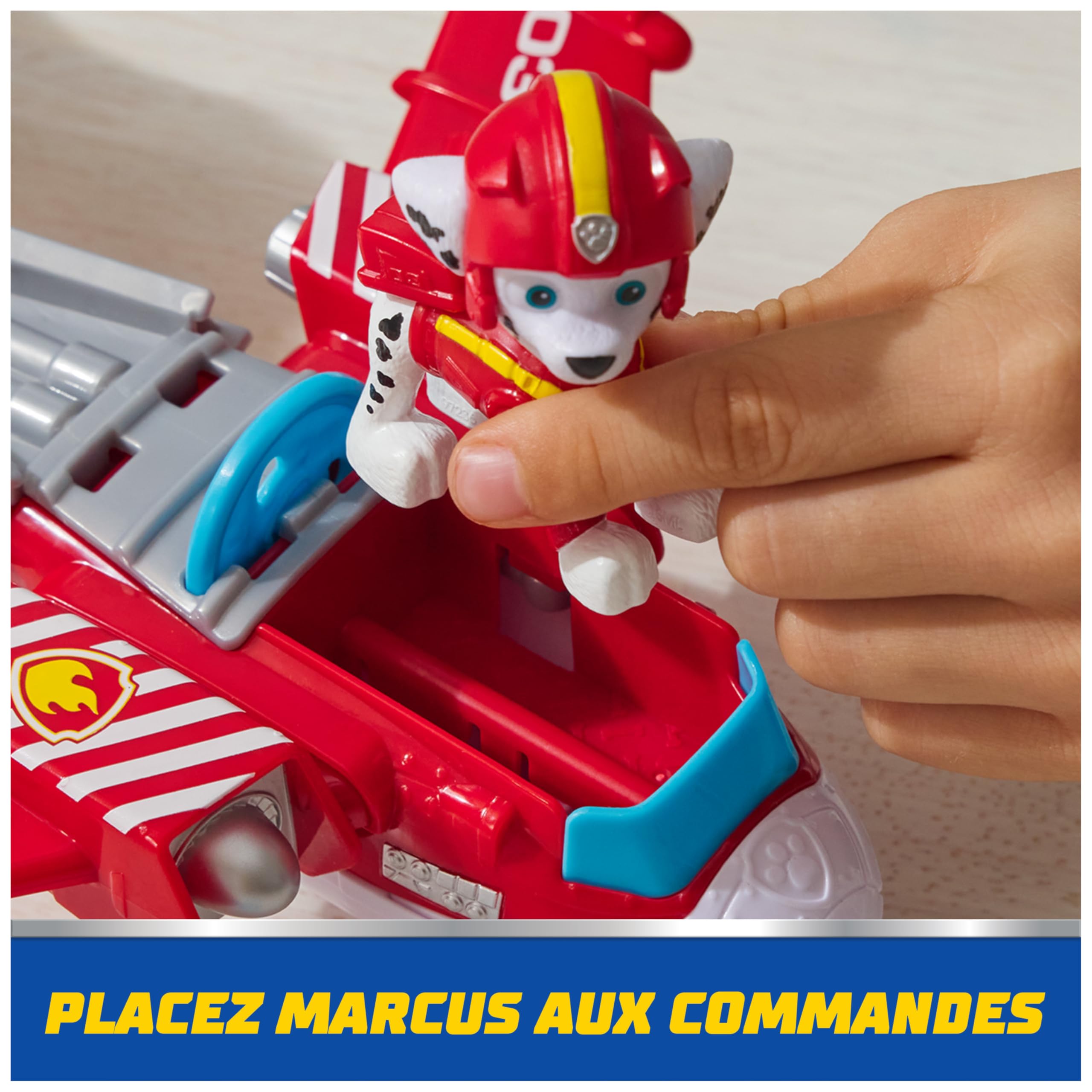 Véhicule Figurine Marcus Air Rescue Pat'Patrouille - Voiture à Collectionner avec Projectiles – Image 3