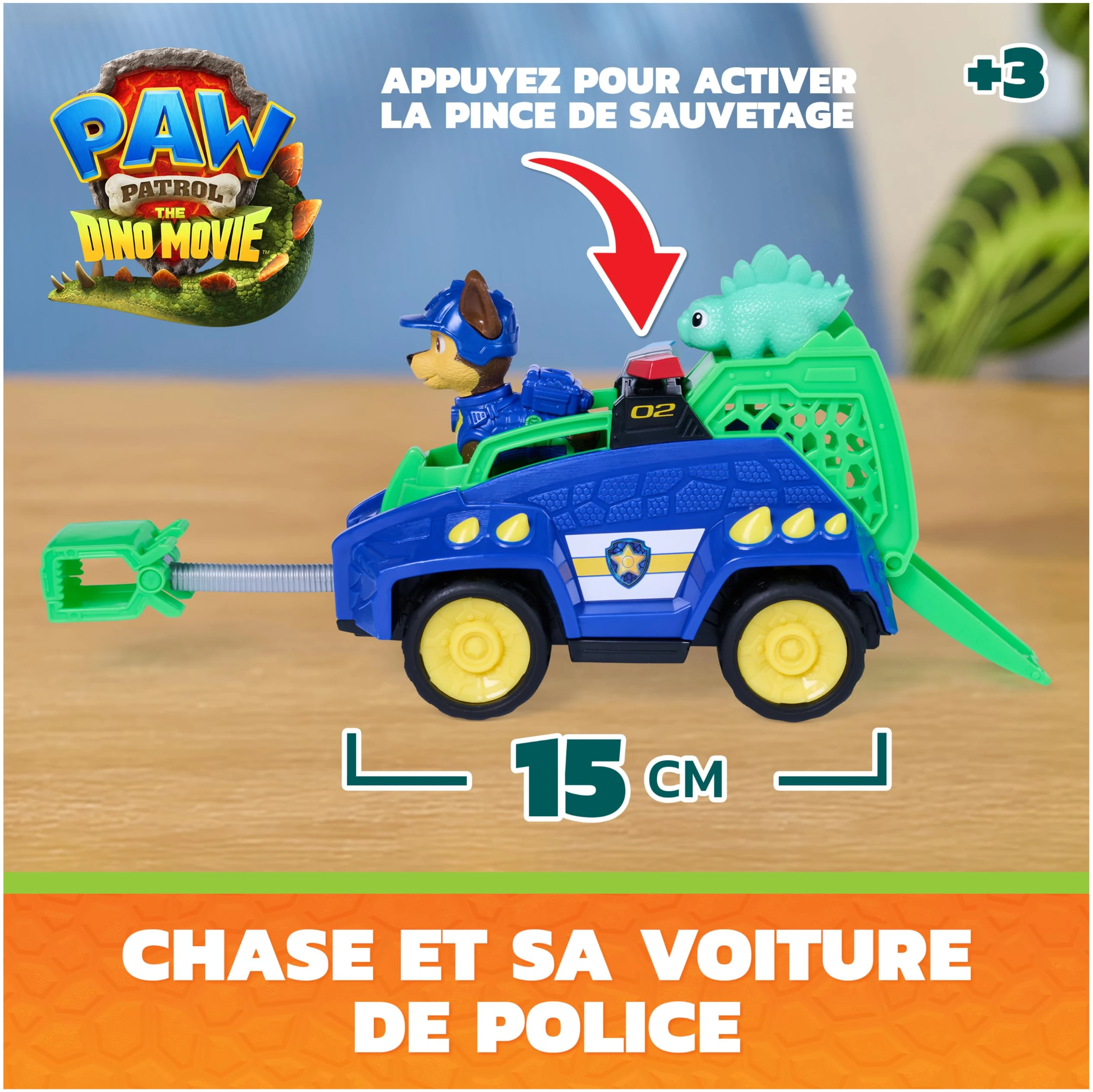 Véhicule Figurine Chase Pat'Patrouille - Mission Dino – Image 2
