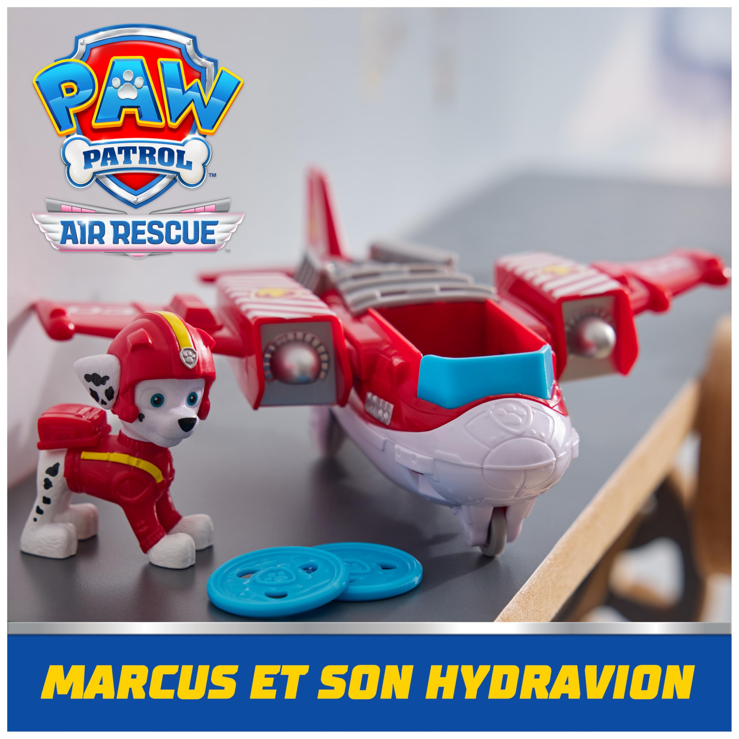 Véhicule Figurine Marcus Air Rescue Pat'Patrouille - Voiture à Collectionner avec Projectiles – Image 2