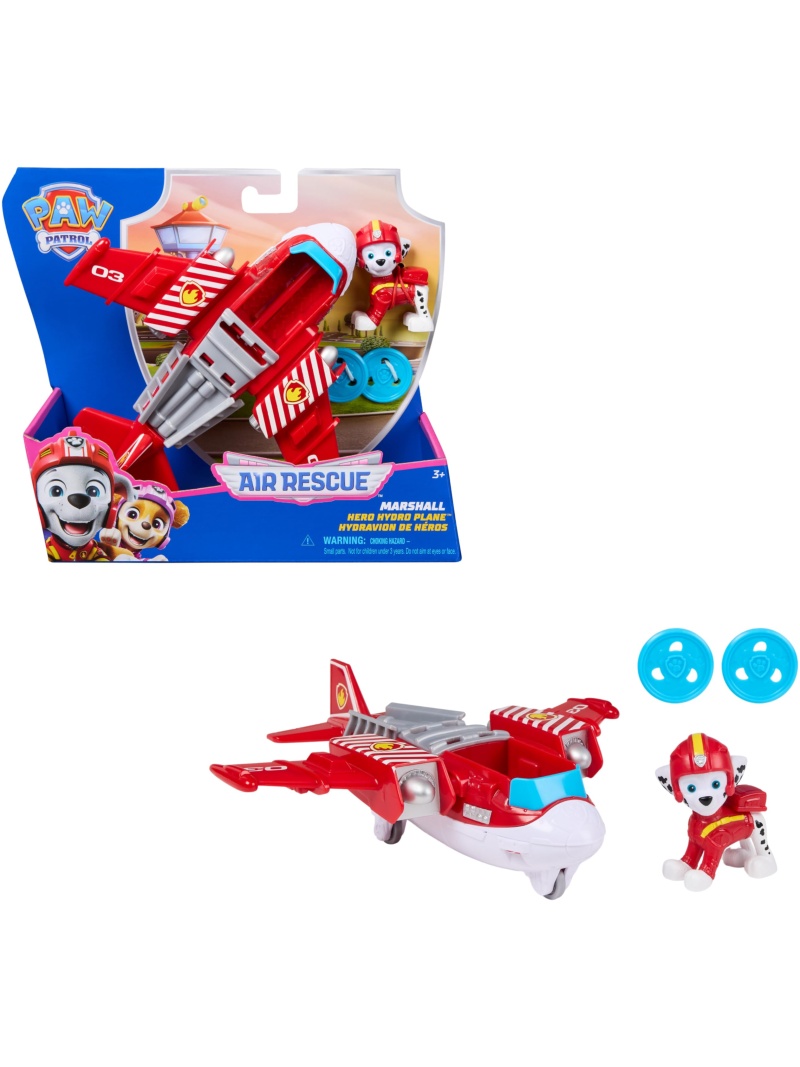 Véhicule Figurine Marcus Air Rescue Pat'Patrouille - Voiture à Collectionner avec Projectiles