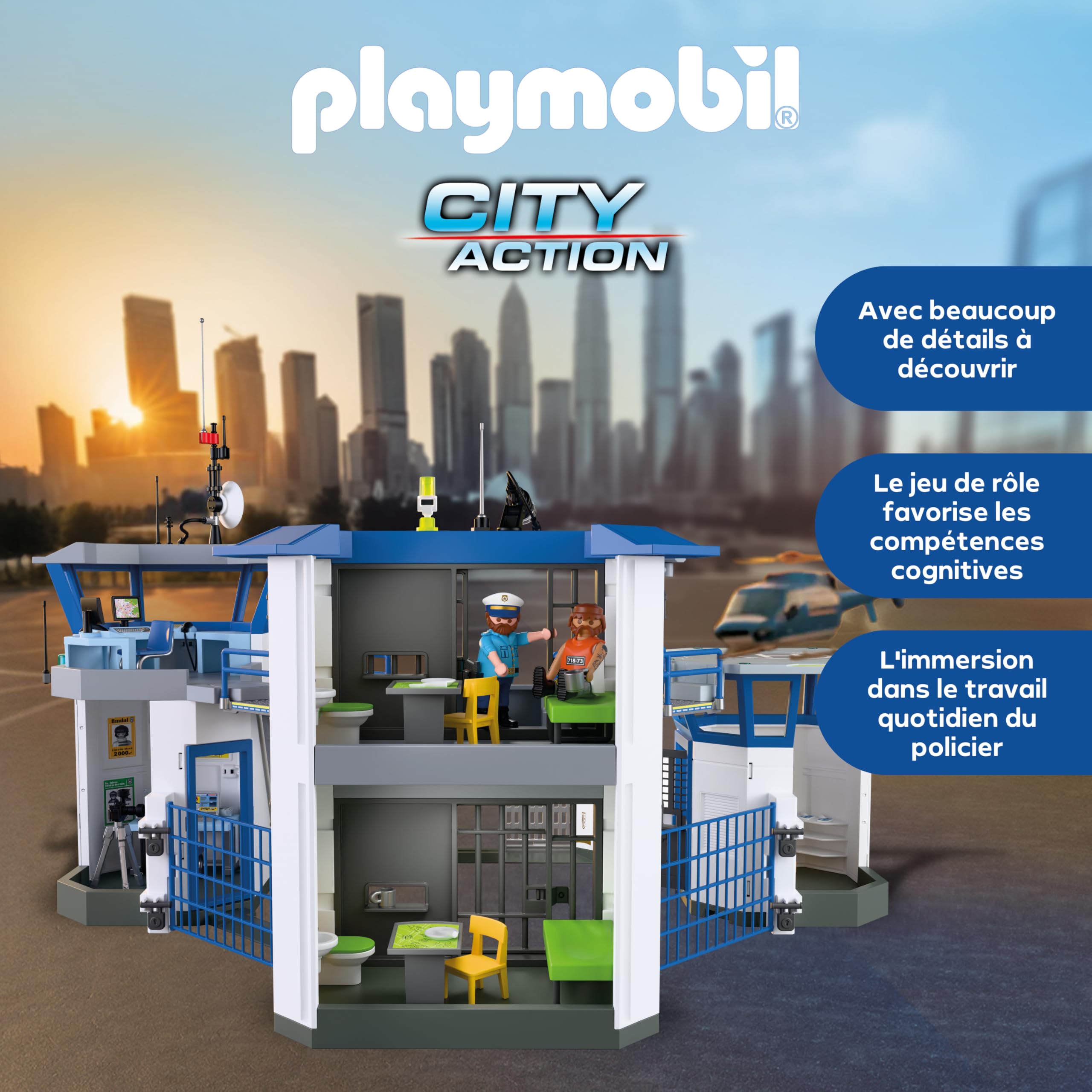 Centre de Commandement Police Playmobil Action Heroes 4 Ans – Image 3