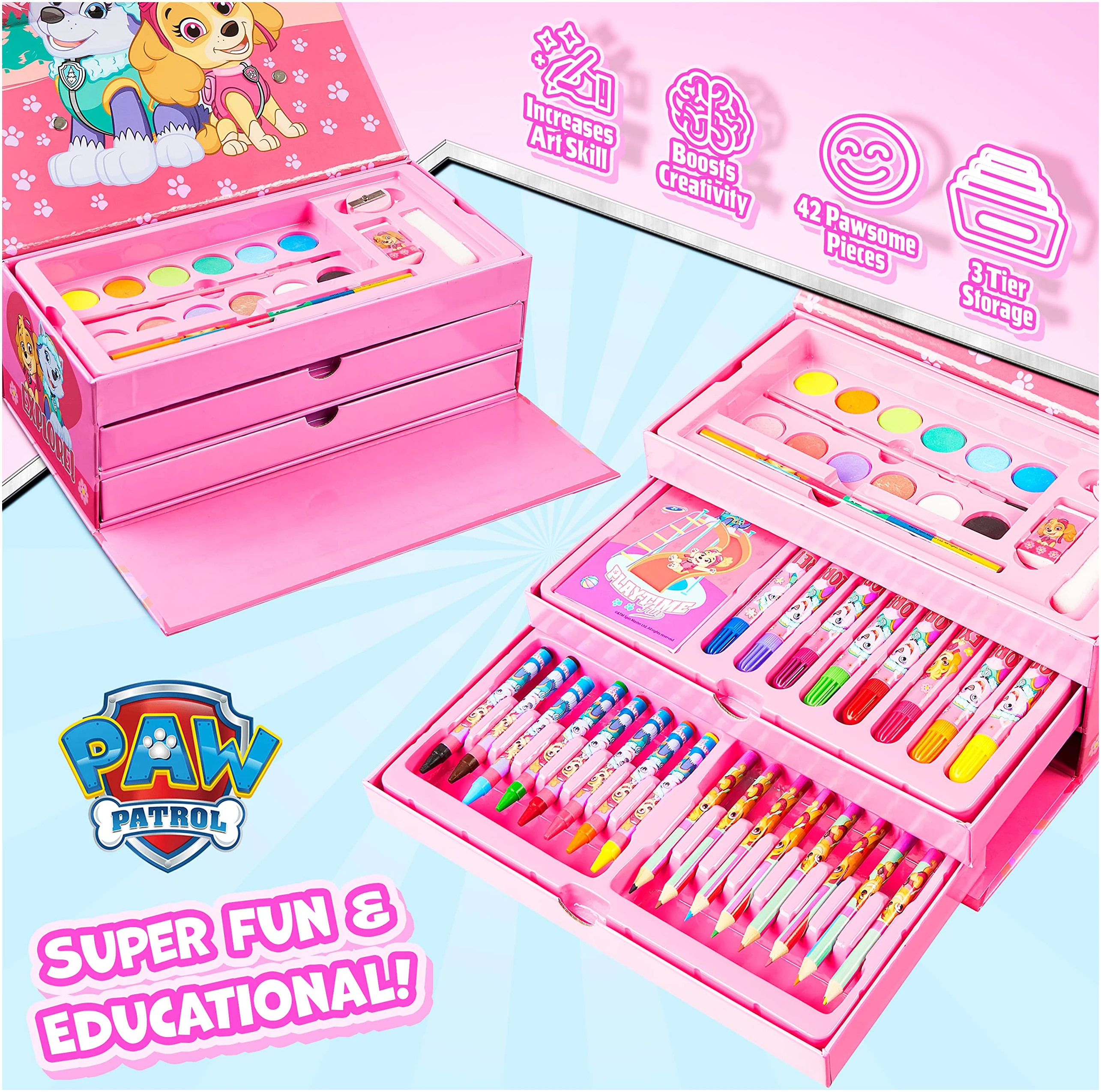 Coffret Coloriage Pat'Patrouille Rose - Peinture et Crayons – Image 5