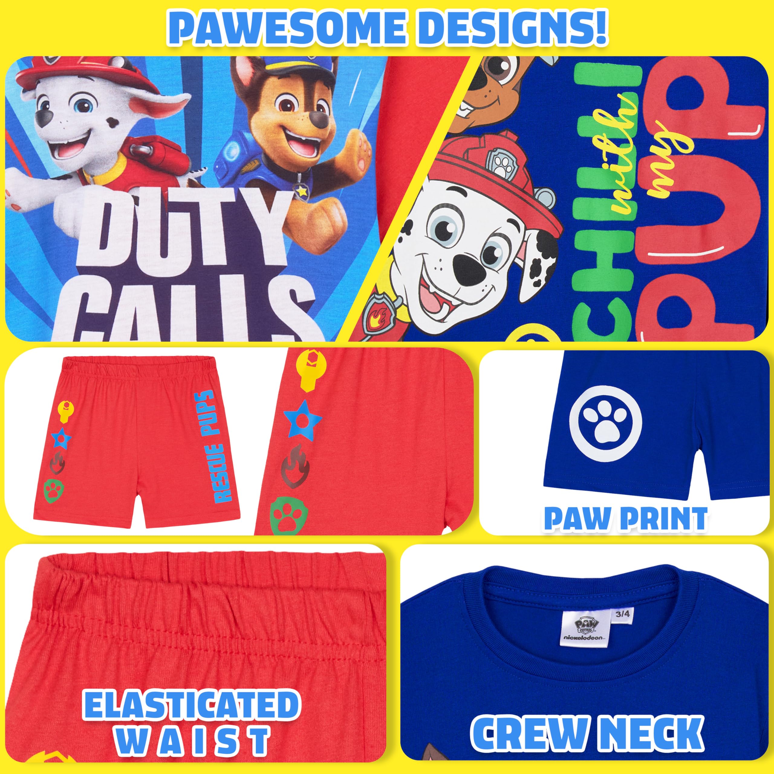 Pyjama Pat'Patrouille Enfant Garçon - Ensemble T-Shirt Short Été – Image 5
