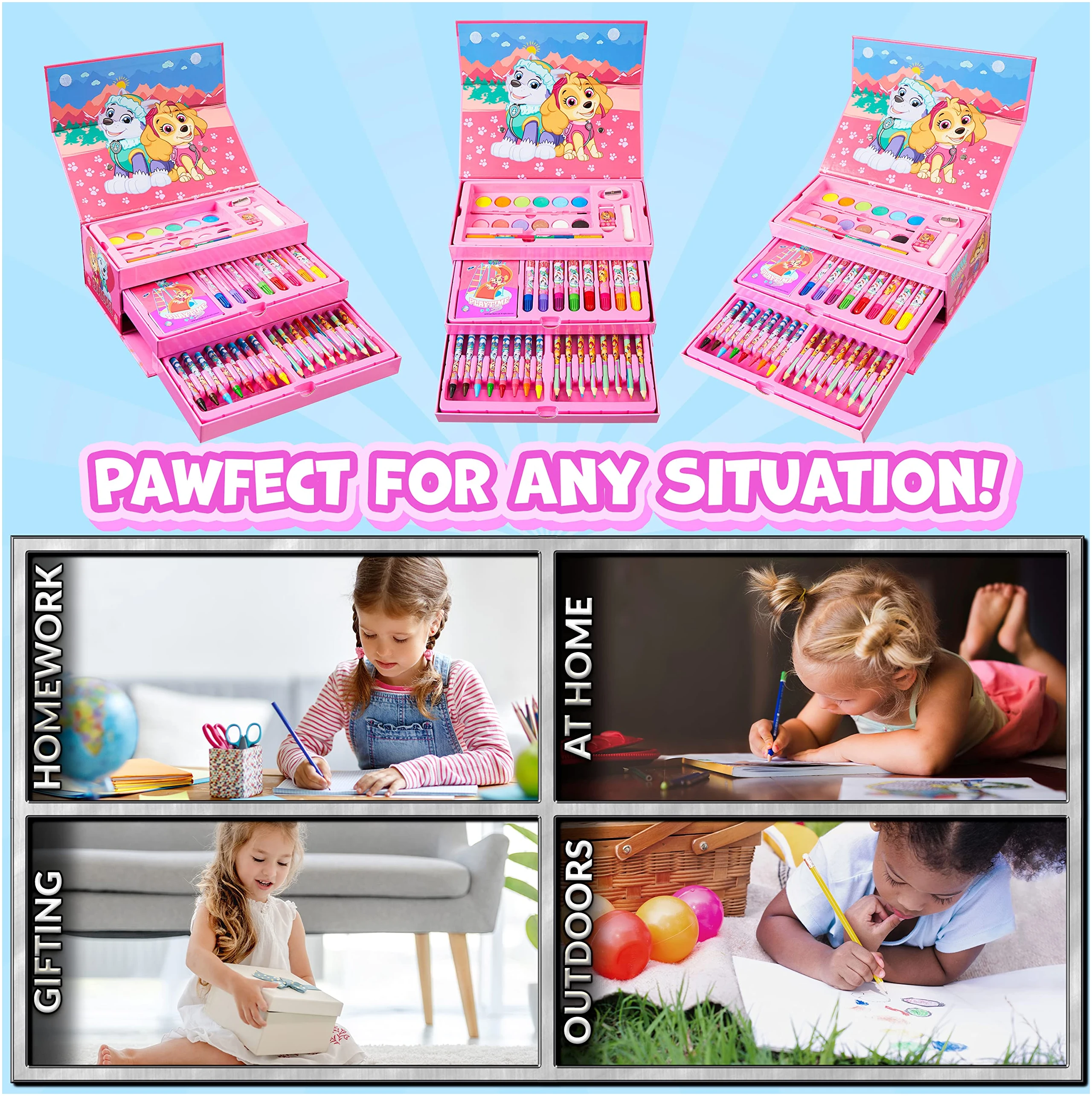 Coffret Coloriage Pat'Patrouille Rose - Peinture et Crayons – Image 6