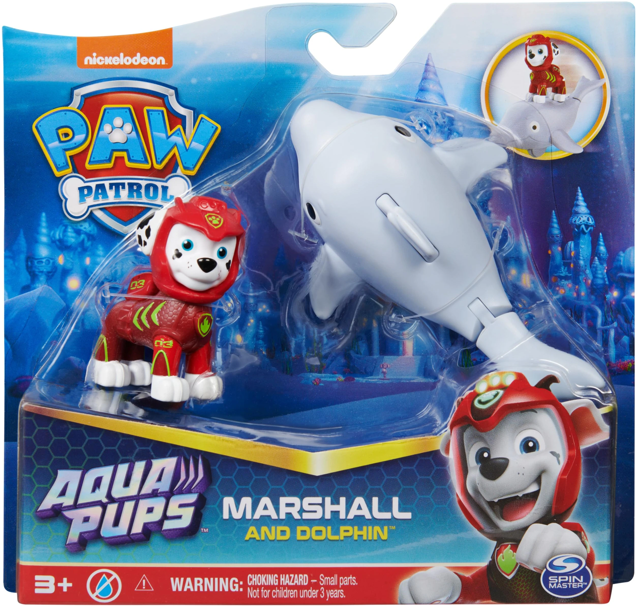 Figurine Marshall Pat'Patrouille Aqua Pups avec Dauphin – Image 2