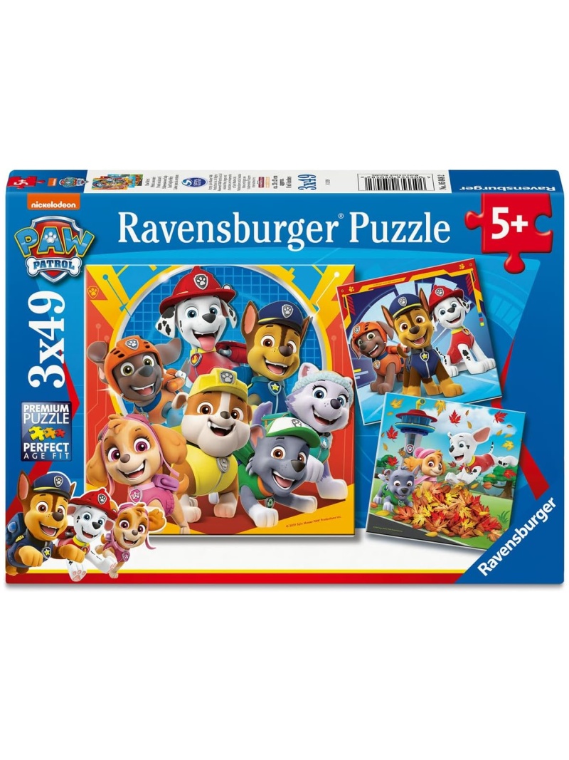 Lot de 3 puzzles Pat'Patrouille 49 pièces Ravensburger