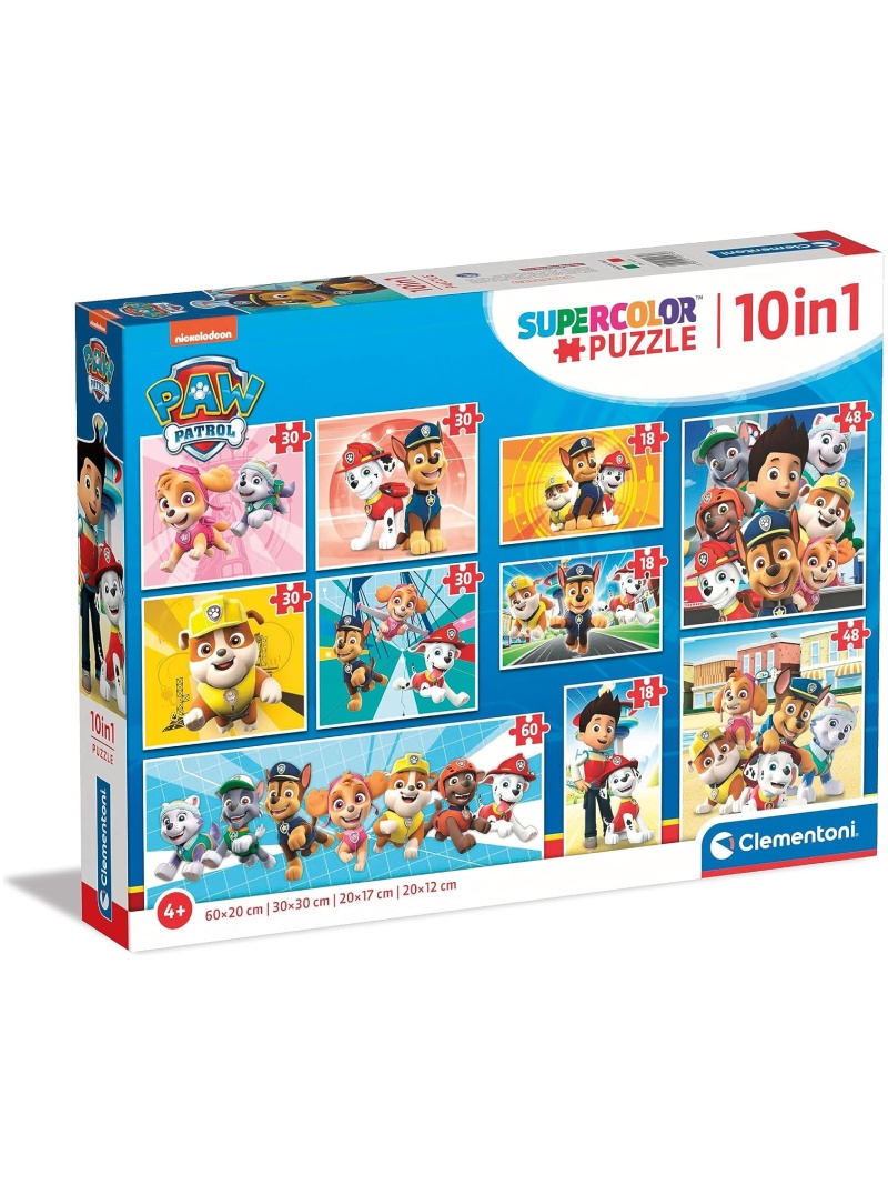 Supercolor Pat'Patrouille : puzzle 10 en 1 Clementoni