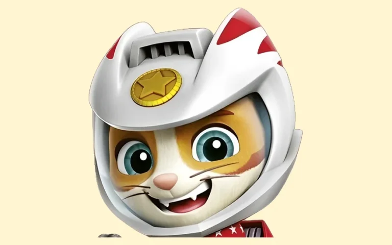 Wild Cat, le chat cascadeur de la Pat'Patrouille, en tenue de moto