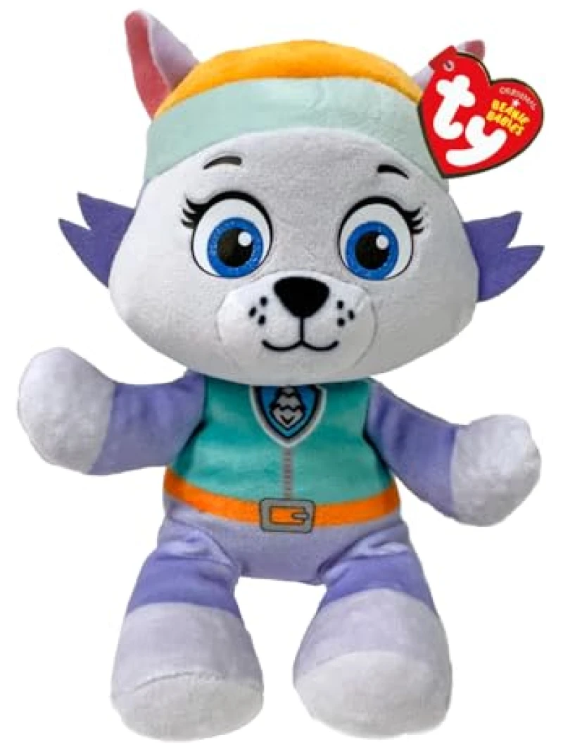 Peluche Ty Pat'Patrouille Everest 15 cm, husky blanc et violet