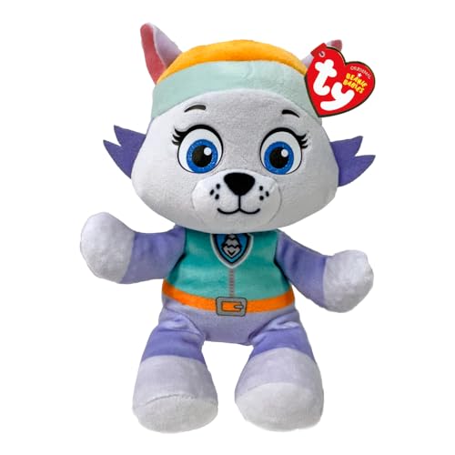Peluche Ty Pat'Patrouille Everest 15 cm, husky blanc et violet